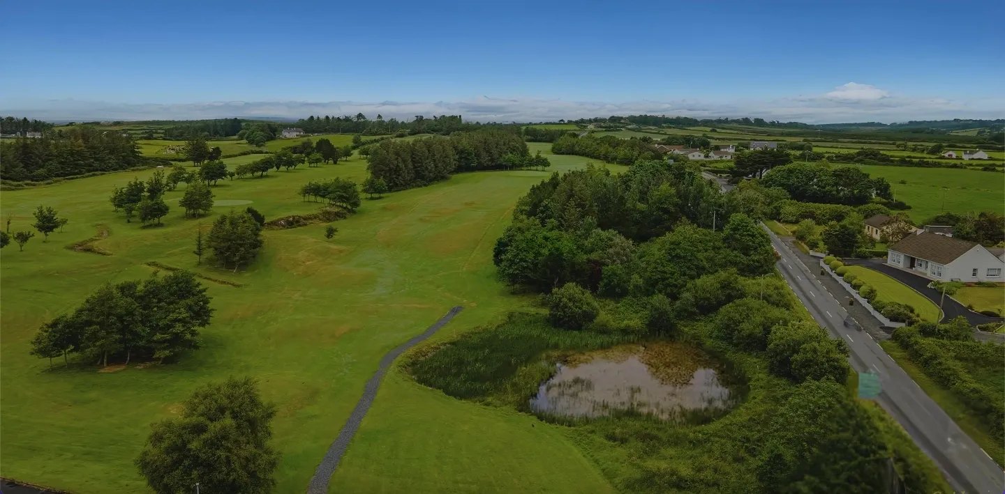 Aerial view of the course